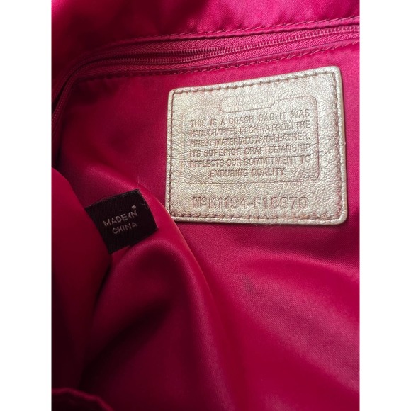 Coach "Laura Admirer" Multi Gold Jacquard Signature Hearts & Dots Tote F18870 - Picture 10 of 11